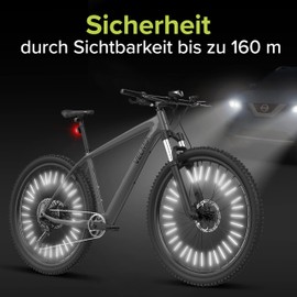 Velmia Spoke Reflectors Set, 36 Pieces, StVZO (German Road Regulation) Approved I 360° Visibility - Easy Assembly - Bicycle Spoke Reflectors - Cat Eyes