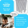 CraftySticks- 600 Pack 6 Inch Silver Painted Wood Craft Sticks,