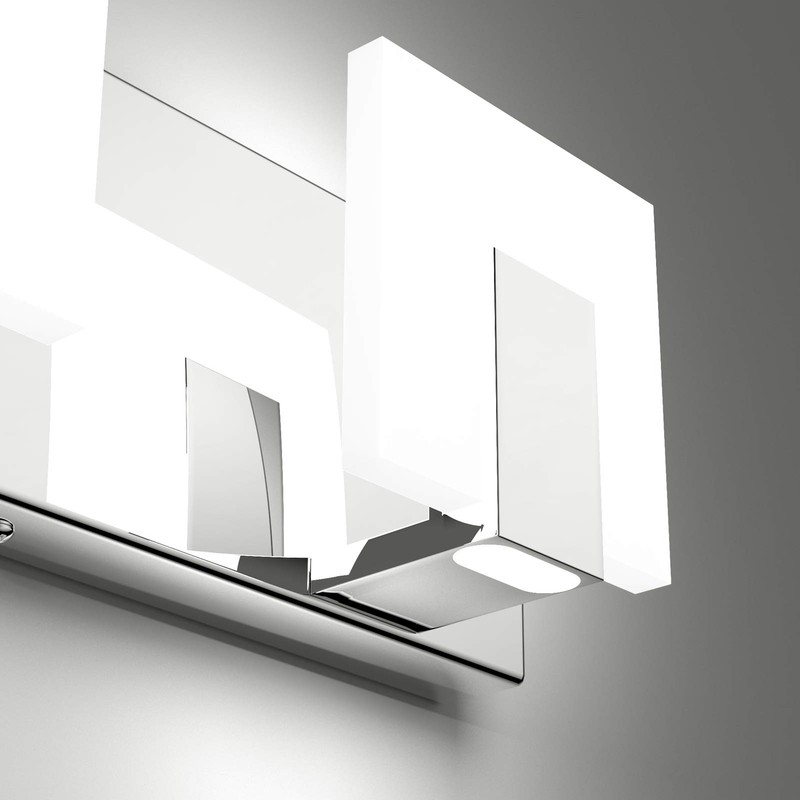 Aipsun 6 Lights Modern LED Bathroom Vanity Light Acrylic Stainless