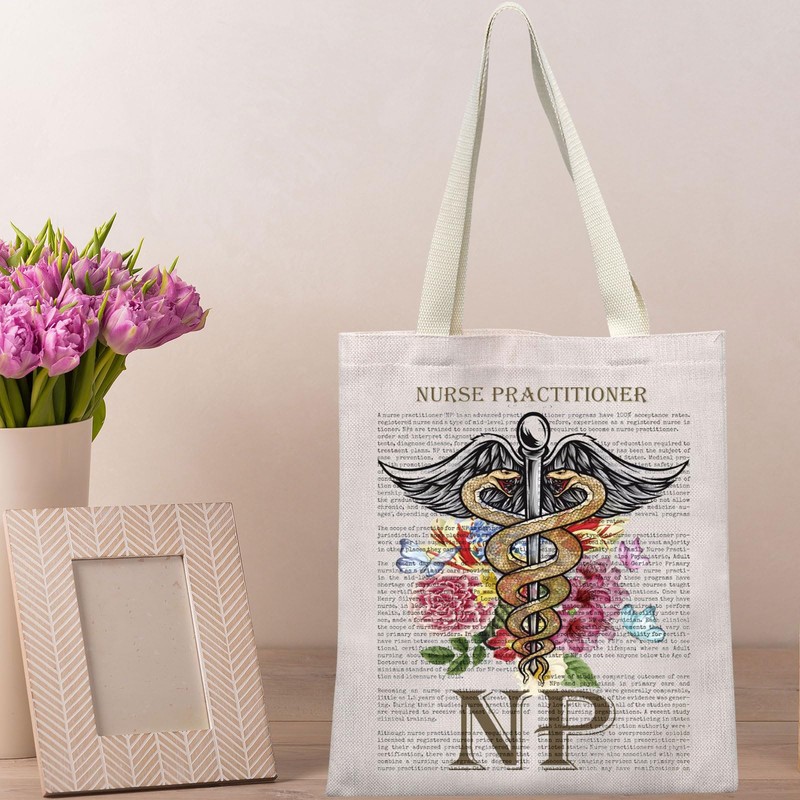 BWWKTOP Nurse Practitioner Tote Bag Nurses Practitioner Gifts Nurse Practitioner