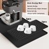 Silicone Coffee Mat,16''x24'' Coffee Bar Mat with Detachable Dish Drying