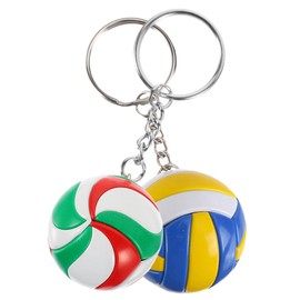 [LIOOBO] 2pcs Volleyball Model Toys Volleyball Toy Volleyball Team Keychain Compact Volleyball Keychain Mini Volleyball Keychain Volleyball Key Holder Volleyball Party Favors, assorted