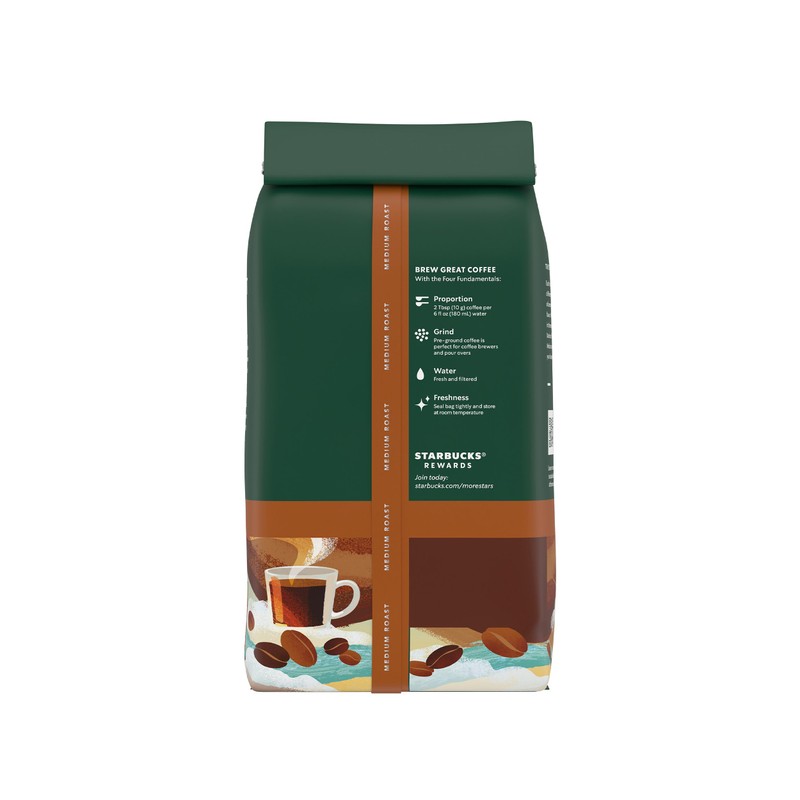 Starbucks Ground Coffee, Medium Roast Hot or Iced Coffee, Breakfast