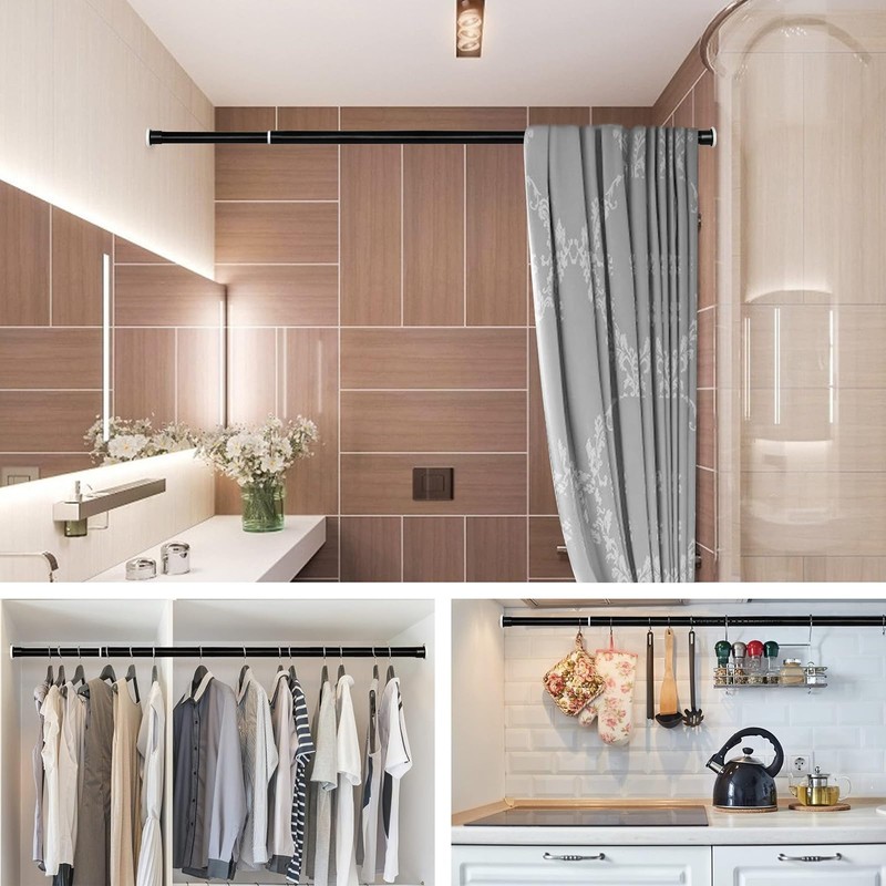 Ginbel Direct Tension Curtain Rod 43 to 122 Inches (3.6