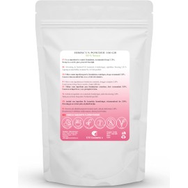 Hibiscus Powder for Hair and Skin 100 gr - use in skin and hair care formulations - 100% Natural