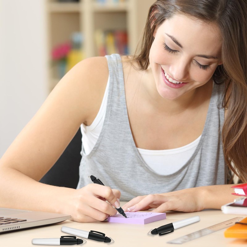 Bcautay 24 Pcs Mini Permanent Markers with Golf Keychain Clips