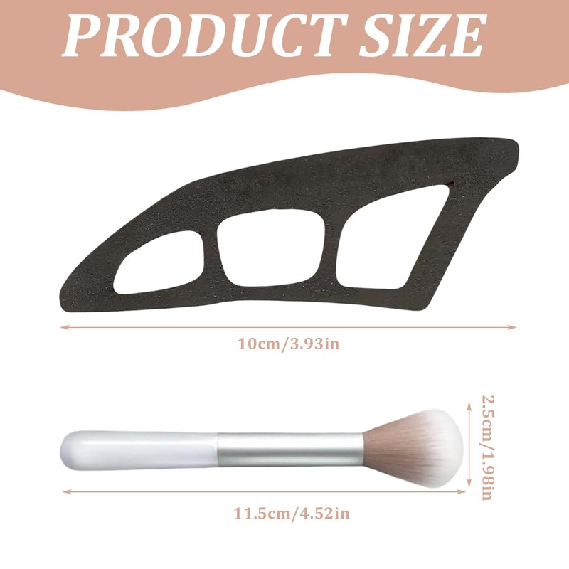 NHQZ Lidschatten schablone,3 Stück lidschatten-werkzeuge,lidschatten applikator, Augen-Make-up-Hilfe mit Make-up-Pinsel,eyeliner schablone
