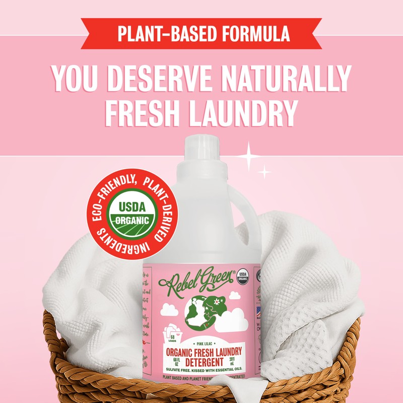 Rebel Green Organic Laundry Detergent - Natural Laundry Soap -