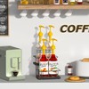 Alyoen Coffee Syrup Rack Organizer, 4 Bottles Syrup Holder Stand