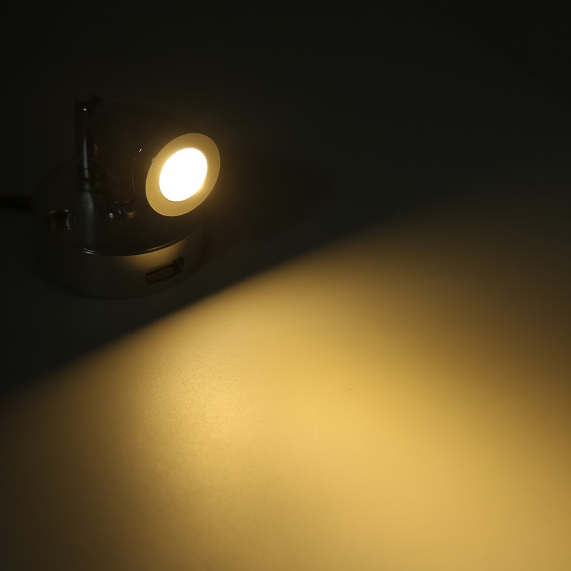 RV Reading Light 3500K 3‑Color Aluminium Alloy Adjustable Angle 12V‑24V