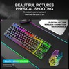 Wireless Gaming Keyboard and Mouse Combo with 87 Key Rainbow
