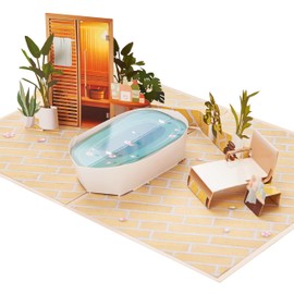 CraftWerk CraftWerk 3D Pop-Up Karte Wellness - Gutscheinkarte Klappkarte für Massage oder Sauna - Kreative Verpackung zum Geburtstag oder Weihnachten für Frauen und Männer