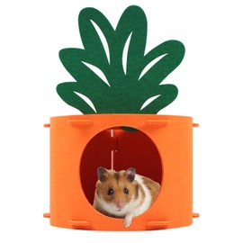 BroPetAssistant Carrot Hamster House - Hamster Hideout, Hideout for Small Animals, Made of Felt (Large)