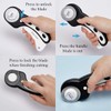 45mm Rotary Cutter with 7pcs Replacement Blades, Ergonomic Handle Rolling