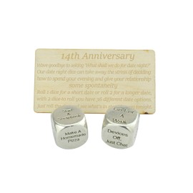 14 Year Anniversary Metal Date Dice Create a Unique 14th Anniversary Date Idea