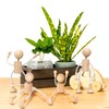 Healifty 4 statuette in legno fai da te, per dipingere,