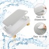 Dmnnlp Litter Box Step, Cat Litter Catcher with Wooden Base