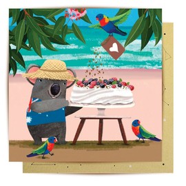 La La Land Greeting Card Beach Koala Pavlova