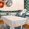 Japondi Beige Oval Fabric Tablecloth Cotton Polyester Fabric Washable Easy