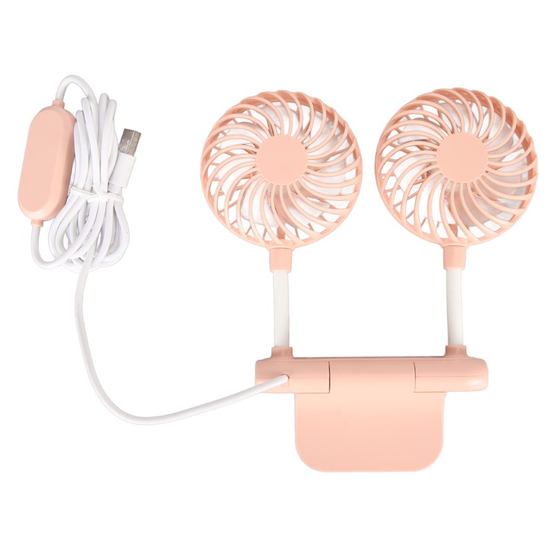 Monitor Fan 2 Heads 3 Speed Modes 6.6ft USB Cable