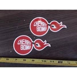 Cherry Bomb  2 Classic Cherry Bomb Exhaust Racing Decals Stickers NHRA Hot Rat Rod Gasser