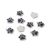 PandaHall 10pcs Cat Dog Paw Print Charms Pendant Alloy Enamel