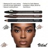 Fat Waterproof Eyebrow Pencil with Built-in Sharpener – Smudge-Proof, Natural