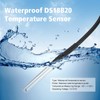 Water Resistant Temperature Sensor with Stainless Steel Probe for Home