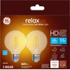 GE Relax LED Light Bulbs, 60 Watt, Soft White, G25
