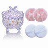 Qopoto 5 Pieces Large Body Powder Puff and Powder Container,