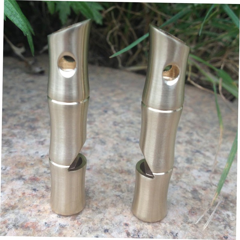 Kisangel 1pc High Decibel Brass Whistle Survival Whistle Emergency Whistle