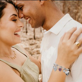 Madison Tyler Heart Charm Bracelets for Women | Chain Bracelet for Women | Adjustable Chain Bracelet | Love Bracelets Jewelry Gift for Women and Girls, 8.5 inch, Zinc, crystal