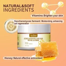Ultimate Nourishing Vitamins Honey Face Mask Skincare, Deep Cleansing, Daily Anti-Aging Jelly Facial Mask,Remove Dark Circle,Facial Skin Care Face Nose Foot Mask for Women,Men