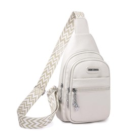 Anfei Crossbody Small Sling Sling Bag for Women, Faux Leather Chest Bag Daypack Backpack Crossbody for Travel Sport Gift