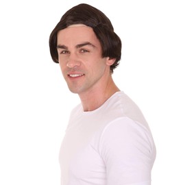 Bald Comb Over Wig, Adult (Adult, Dark Brown)