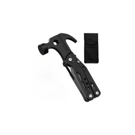Multitool Hammer 14 in 1 Mini Hammer multitool with Pliers Claw Hammer Multi Tool with Screwdrivers, Multitool Pocket Clip, New Year & Birthday & Father Day Gift (Black)