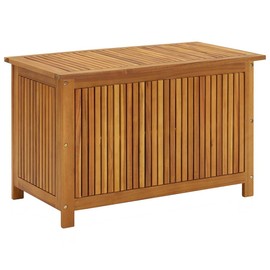 BLUECC Patio Storage Box Solid Acacia Wood Outdoor Storage Chest (35.4"x19.7"x22.8")