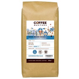 Coffee Masters Swiss Water Decaf Ground Cafetiere Coffee 500g - 100% Arabica Naturally Decaffeinated Coffee Beans - Great Taste Award Winner
