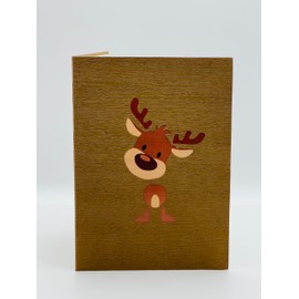 Three Dee Cards - Adorable 3D Reindeer Christmas Special Pop Up Greeting Card for Daughter Son In Law Husband Wife Brother Sister Mum and Dad Family Holiday Pop-up