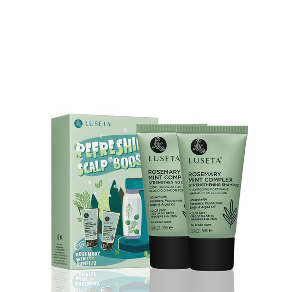 Luseta Rosemary Mint Shampoo and Conditioner Set Travel Kit Strengthen