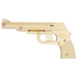 Rubber Band Pistol Type 9, Small Continuous Fire (3 Fire) Model