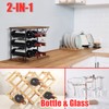 LIANTRAL Wine Racks Countertop, Hold 6 Bottles and 4 Wine