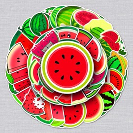 Watermelon Sticker Set of 50 Cute Decoration for Car Laptop Skateboard Bicycle Moped Motorcycle Bicycle Computer Suitable for Adults Children