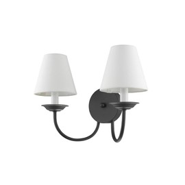 Livex Lighting 5272-04 Mendham 2-Light Wall Sconce, Black , White