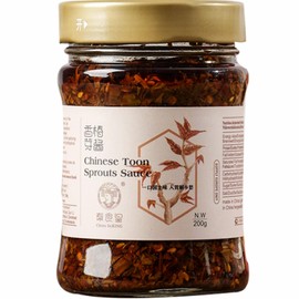 Chins licKING Chinese Toon Sprout Sauce, 7.05oz Hot Chili Spicy Bean Sauce,Low Sugar,Chili Oil,Natural Flavor