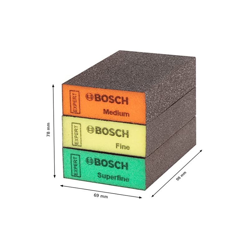 Bosch - Esponja abrasiva Expert S471; 69x26x97mm Superfine