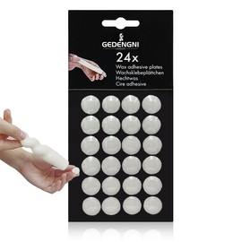 Gedengni Taper Candle Wax Dots - 24pcs Spiral Candle Sticky Dots White Candles Adapter Small Candlestick Adhesive,Soft Wax for Any Candles Holder Accessories-White