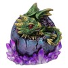 Nemesis Now Emerald Hatchling Glow Dragonling Green Dragonling Crystal Figurine,