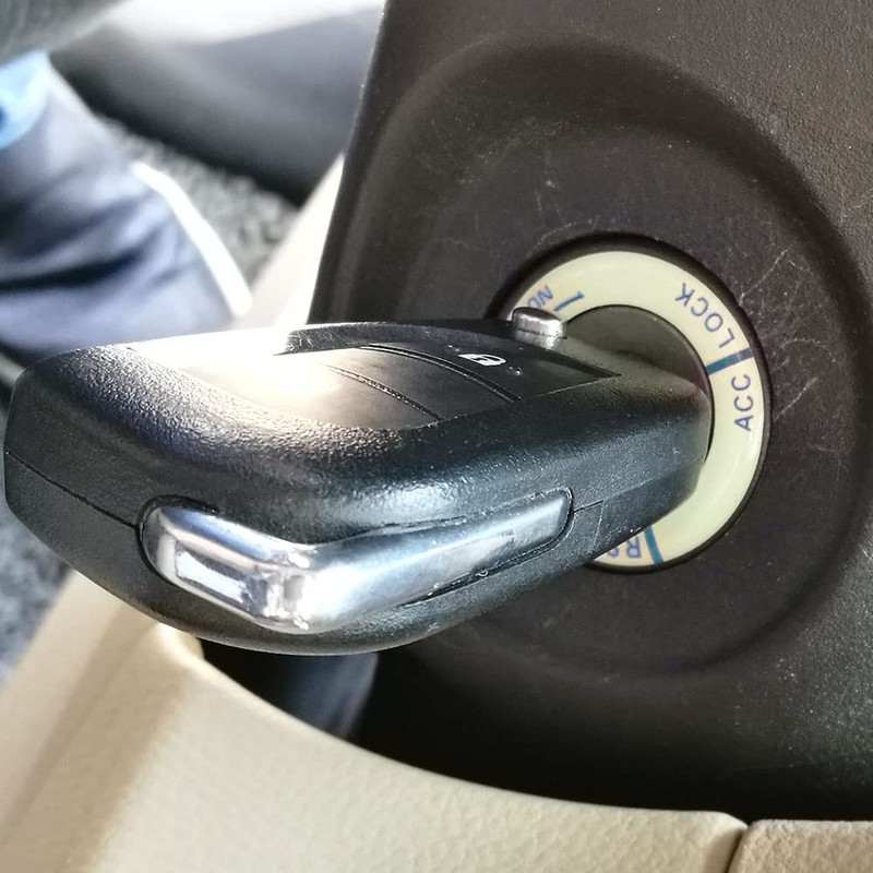 Car Ignition Switch Cover Luminous Key Ring Hole Cover Sticker