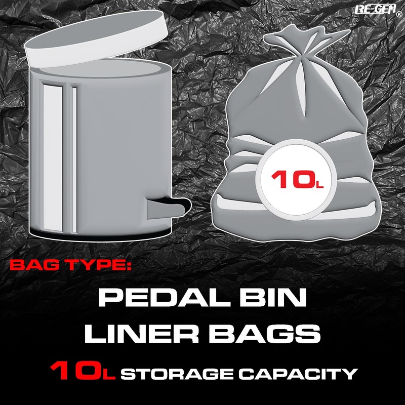 „RE-GEN 10L Essential Range Tret-Müllbeutel für kleine Küche und Badezimmer,